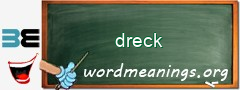 WordMeaning blackboard for dreck